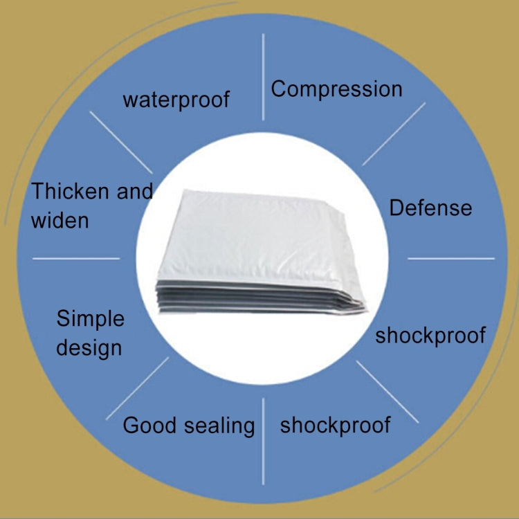 Self-sealing padded bubble mailer envelope stack with shockproof, water-resistant style
