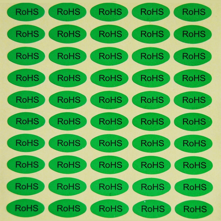1000 PCS Oval Shape Self-adhesive RoHS Sticker RoHS Label, Size: 10x20mm, Size: 10x20mm