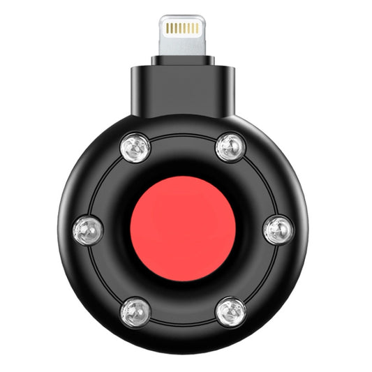 Black infrared detector device with red center and 8-pin connector