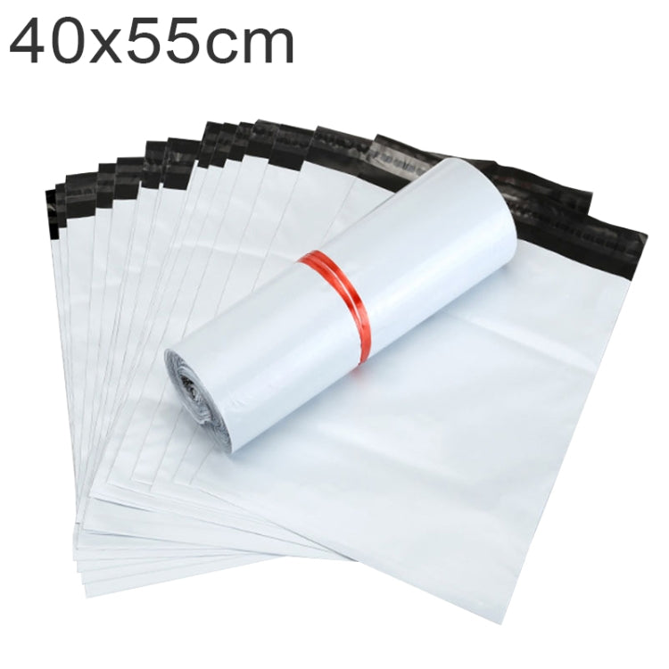 Waterproof express packaging plastic bags, white roll with red sealing stripe