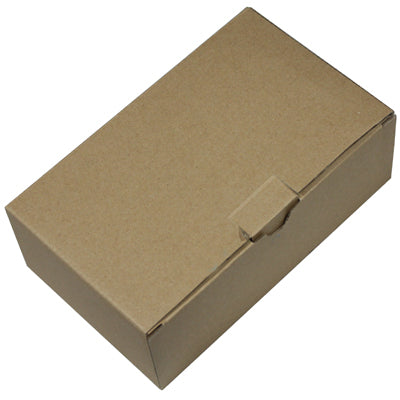 Brown cardboard shipping box packaging for a wooden digital clock
