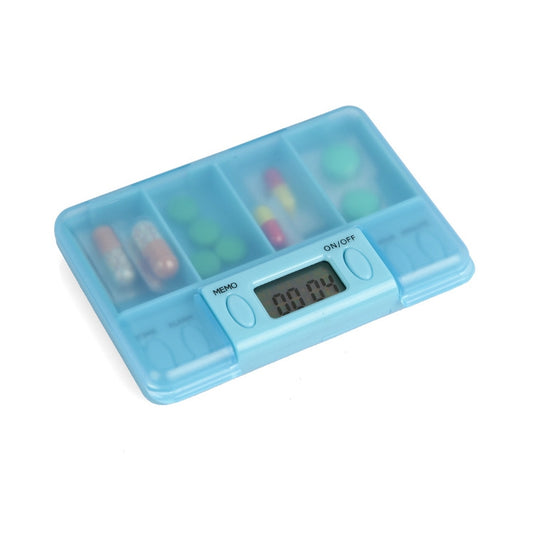 Portable Transparent Travel Pills Reminder Multi-Alarm
