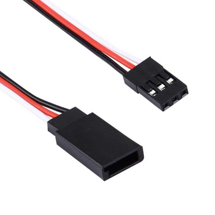 Servo extension lead connectors, black housings with gold pins and red/white/black wires