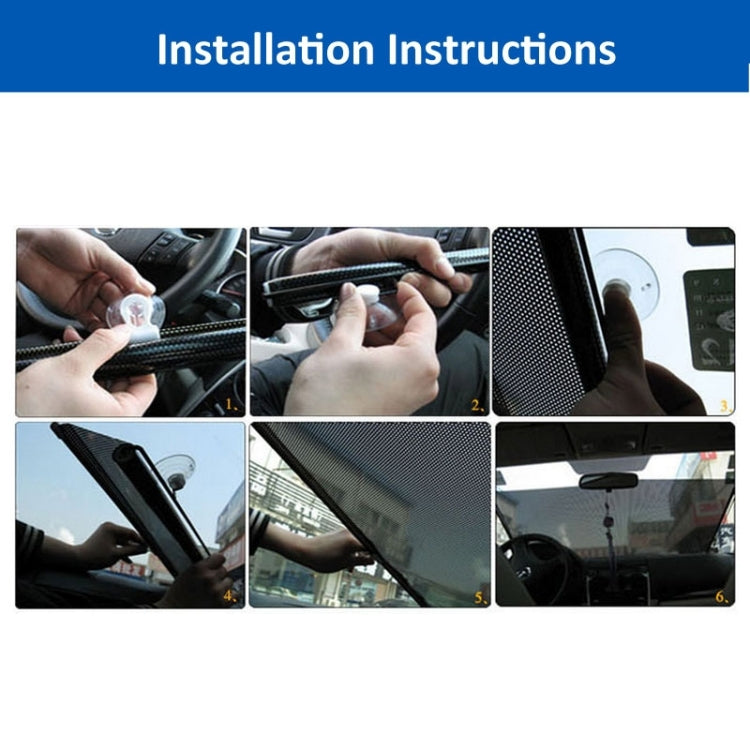 Car sun shade being attached using suction cup mounts