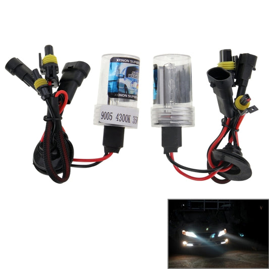 DC12V 35W HB3/9005 HID Xenon Light Single Beam Super Vision Waterproof Head Lamp, Color Temperature: 4300K, Pack of 2, 9005