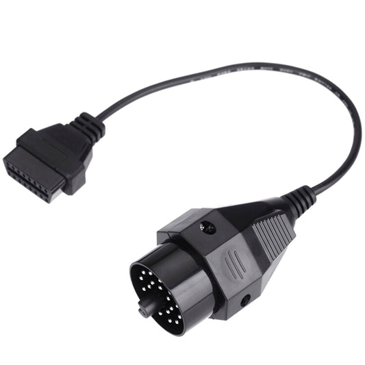 OBDII 20-pin to 16-pin diagnostic adapter cable with two connector ends