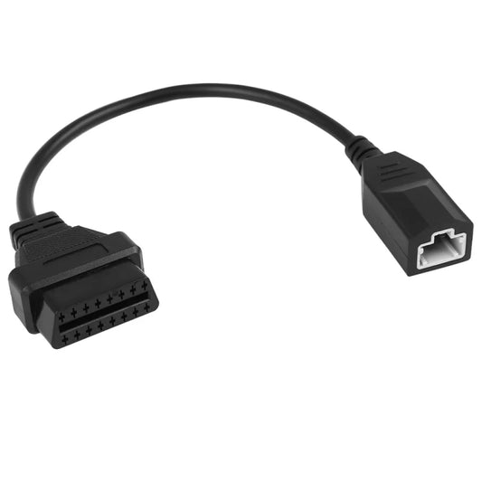 OBD diagnostic adapter cable with black 3-pin to 16-pin connectors