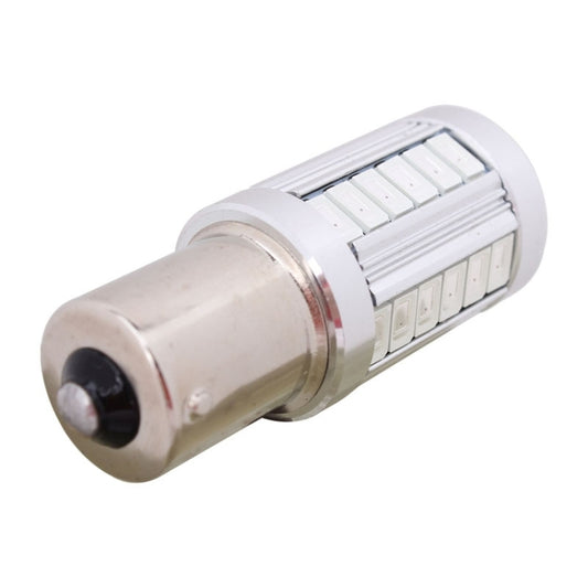 1156 LED car brake light bulb with metal base and 33 SMD LED strip array