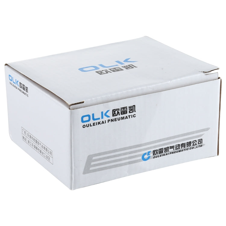 OLK pneumatic foot valve pedal switch box, blue and white packaging
