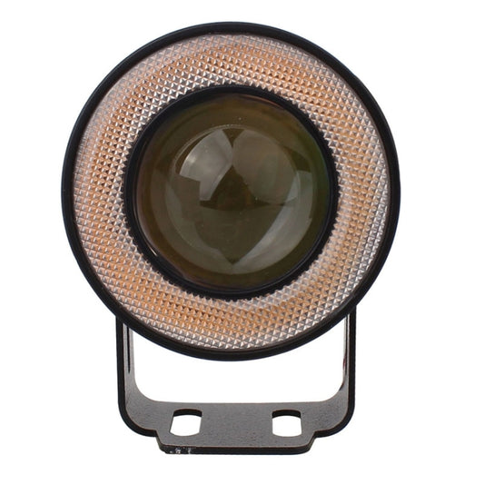 Single round LED eagle eye light with amber ring and black mounting bracket