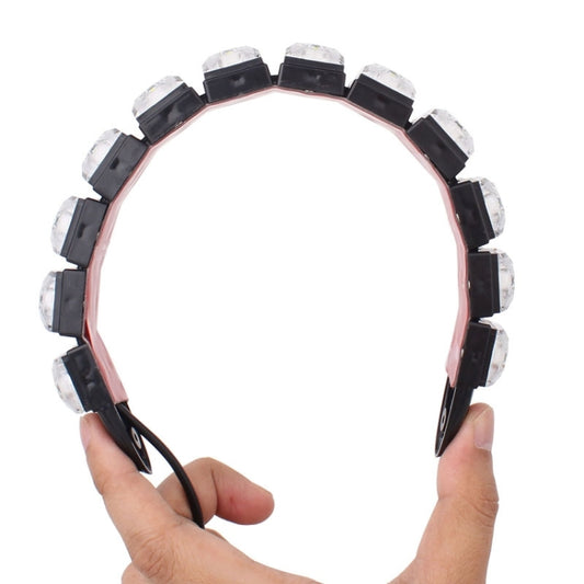 Flexible LED snake light strip held in a circular loop with square LED heads