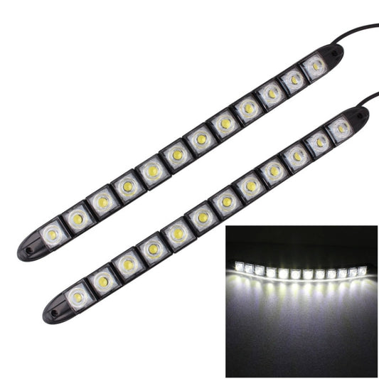 Pair of black flexible LED snake light bars with multiple square white LEDs