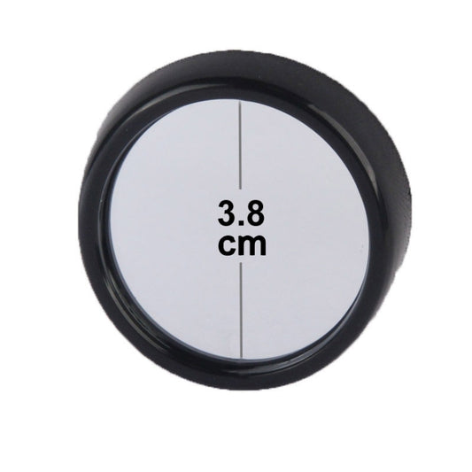 3.8 cm wide round black wide-angle car side mirror insert
