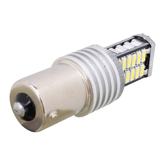 1156 BA15S LED car brake/turn bulb side view with silver ribbed housing