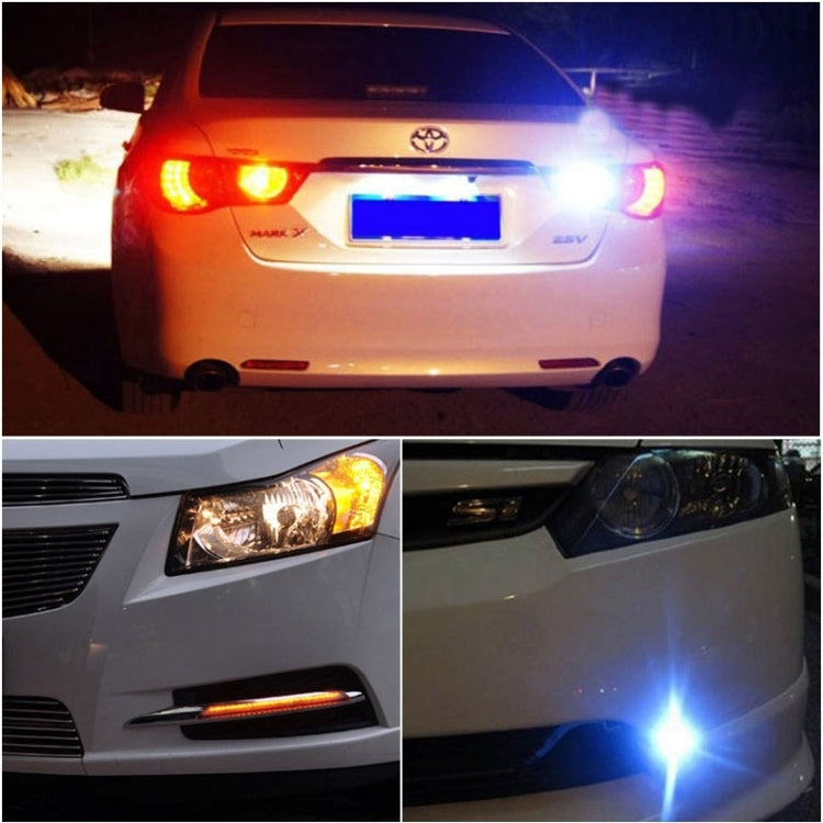 2 PCS 22.5mm 2W 200LM White + Yellow Light 4 LED SMD 5630 Eagle Eye Car Steering Light Daytime Running Light, 0