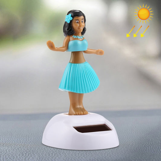 Solar Powered Bobble Head Dancing Toy Car Decoration Ornament Cute Hula Princess
