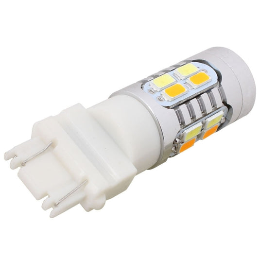T25 LED dual-wire bulb side view with LED reflector and two base pins