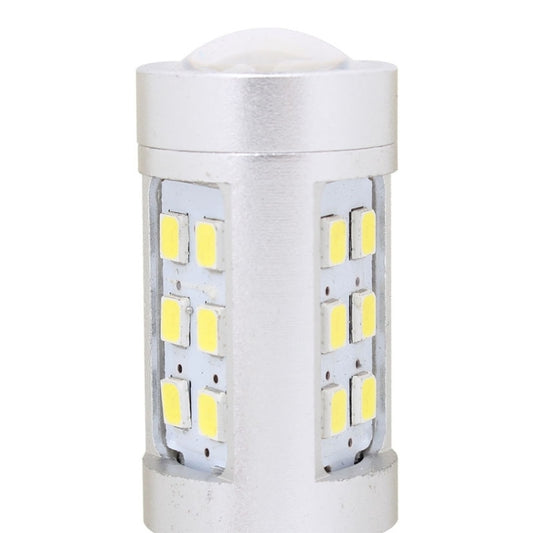 White LED 9006 car bulb with silver housing and multi-panel LED array