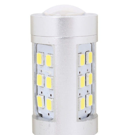 H7 LED fog light bulb close-up showing white LED chip layout on silver base