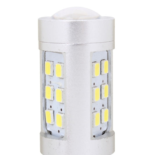 White H11 LED fog bulb with dual LED boards and silver cylinder housing