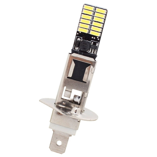 H1 LED headlight bulb with stacked LED chip array and metal base