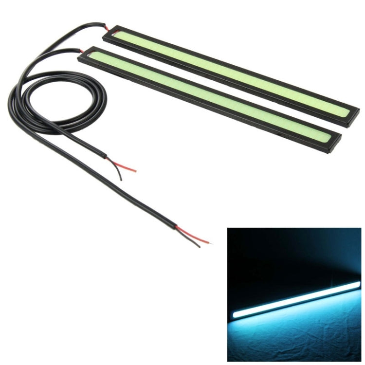 Pair of rectangular LED light bars with wiring harness, green glow strip interior