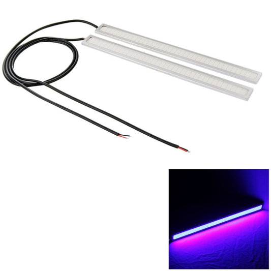 LED daytime running light bars set with wiring harness, two slim rectangular units