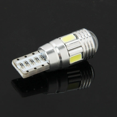 T10 2W White 130LM 6 LED SMD 5730 Backup Reverse Light Turn Signal Bulb for Vehicles, DC 12V, T10 2W