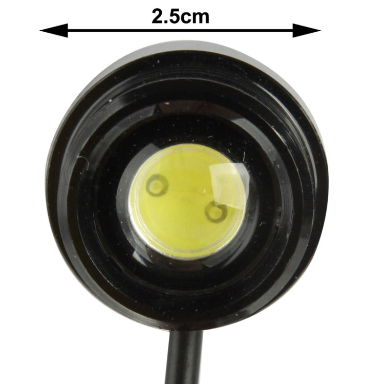 2x 1.5W Waterproof Eagle Eye Light White LED Light for Vehicles, Cable Length: 65cm, 1.5W