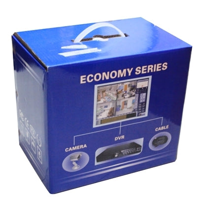Economy series security camera DVR cable kit box in blue packaging