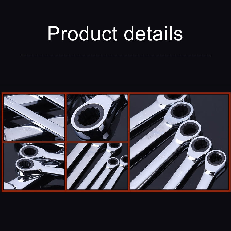 12-14mm Professional Double-head Ratchet Wrench, Length: 16.6cm, 12-13mm