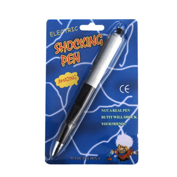 Blister pack for electric shocking pen novelty toy, CE marked.
