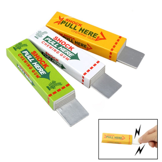 Shock Chewing Gun Practical Joke Funny Trick Shock Toy, Random Color Delivery, Chewing Gum Green, Chewing Gum Yellow
