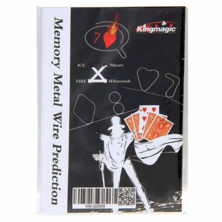 Memory Metal Wire Prediction 7 of Heart Magic Props King Magic Tricks, Wire Prediction 7