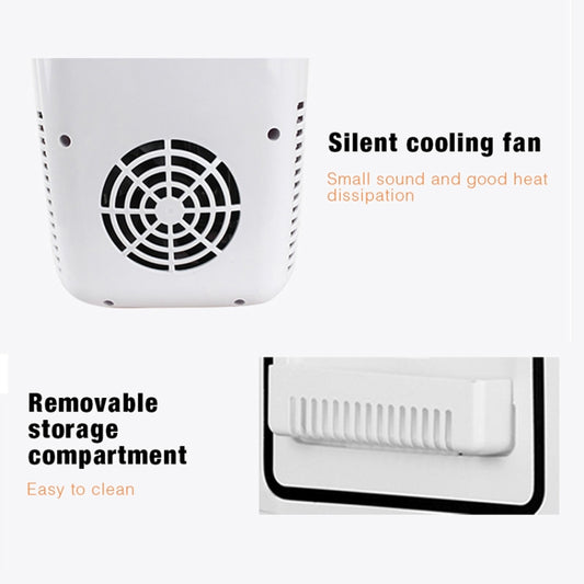 4L mini electric car cooler with cooling fan vent and removable inner compartment