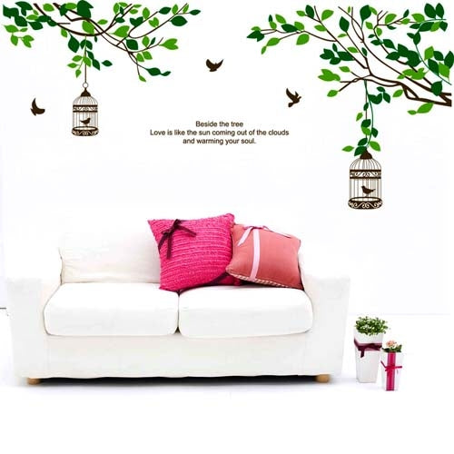 DIY Fashion Self Adhesive PVC Removable Wall Stickers / House Interior Decoration Pictures --Birds Return, Size: 90cm x 60cm, Size: 90cm x 60cm Birds Return