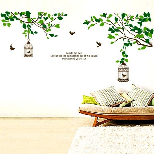 DIY Fashion Self Adhesive PVC Removable Wall Stickers / House Interior Decoration Pictures --Birds Return, Size: 90cm x 60cm, Size: 90cm x 60cm Birds Return