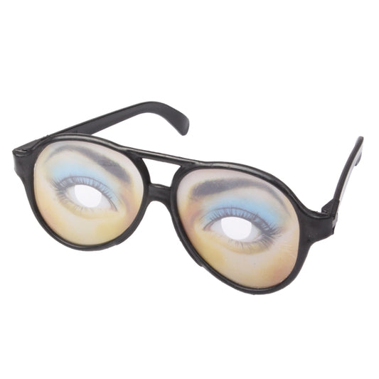 Plastic Funny Joke Glasses with Black Frame, Joke Glasses