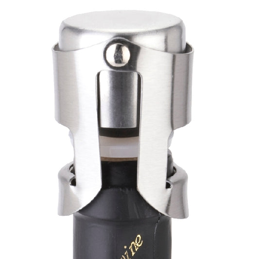 Novel Stainless Steel Champagne Wine Bottle Stopper Plugger Cork Keeping Fresh Gadget, 1PC Wine Bottle Stopper