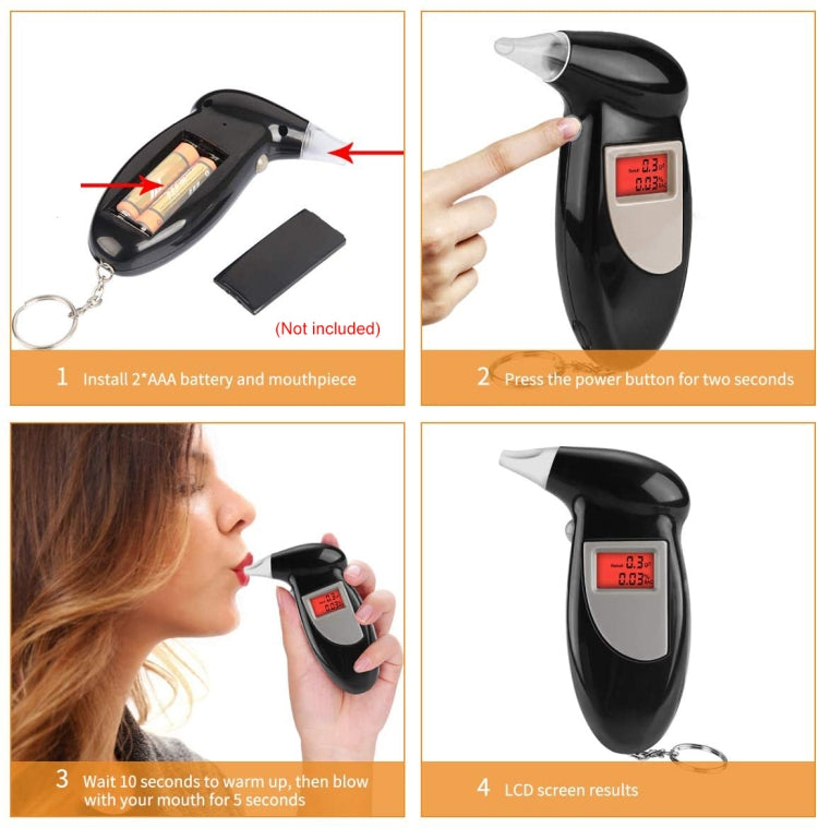 LCD Digital Alcohol Tester Breathalyzer, Alcohol Tester 2