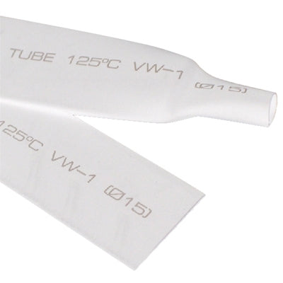 White 8mm flexible heat shrink tube, 125°C printed