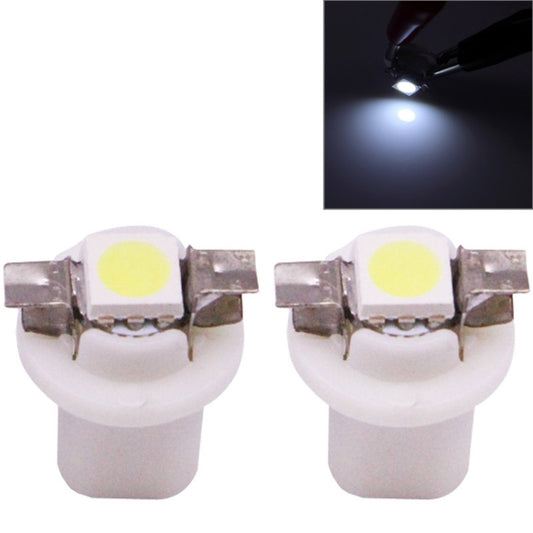 2-pack white SMD 5050 LED bulbs with B8.5 base for dashboard instruments
