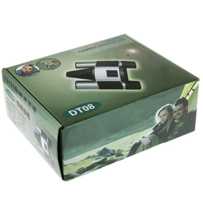 Product box for binocular camera DT08 with binocular illustration