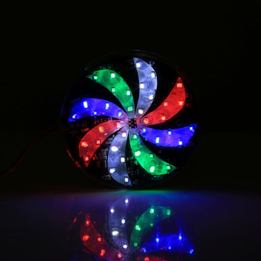 40 LEDs SMD 2835 Motorcycle Modified Windmill Colorful Light Fire Wheel Light Styling Flash Atmosphere Lamp, Diameter: 10cm, DC 12V, Diameter: 10cm