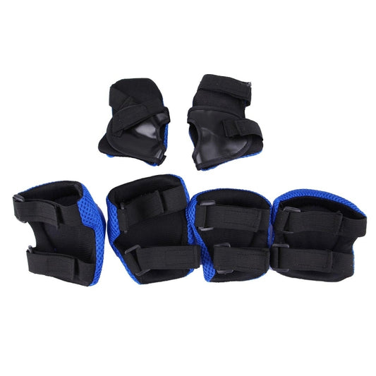 6 in 1 Roller Skate Knee & Elbow & Wrist Pads Protective Gear Sets, Gear Sets(Dark Blue), Gear Sets(Purple), Gear Sets(Blue), Gear Sets(Pink), Gear Sets(Black)