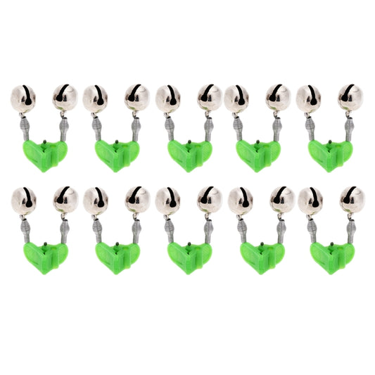 10 PCS Fishing Accessory Twin Bells Clip On Fishing Rod Fishing Bait Alarm, Random Color Delivery, Fishing Bait Alarm