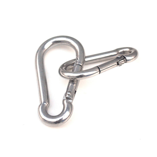 M5 Stainless Steel Carabiner Spring Hook Multi-tool Mountaineering Buckle Lock Camping Hook Rope, Inner Diameter: 4.9mm, M5