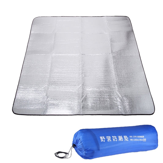 7mm Thickening of Double Aluminum Moisture Pad / Camping Sleeping Pad, Size: 200cm x 200cm, 200cm x200 Aluminum film