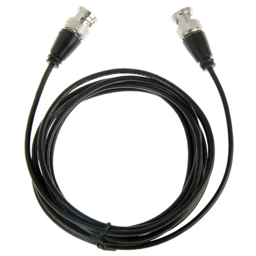 3m BNC male to BNC male coaxial surveillance cable, black with silver connectors