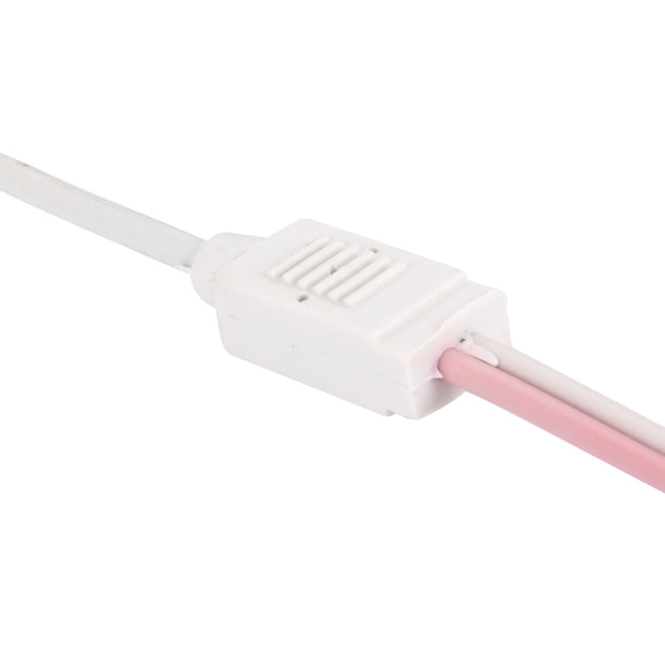 CCTV power/video cable plug, white connector with molded strain relief